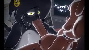 Noire Giving Futa Fredina A Blow Job