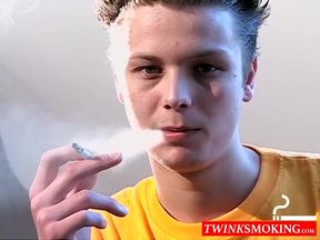 Young Stone likes to smoke while reading porn while wanking