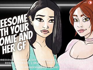 Trio With Your Bicurious Roomie & Her Girlfriend [Cucking Your Roomie] - Audio Roleplay