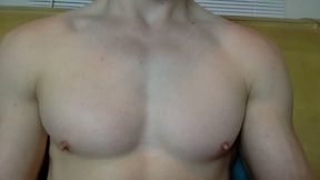 Hot Msucled Chest Model Nipples Show