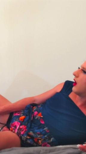 Supremely Hot Trans Dildo Fucked and Jerking