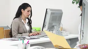 Japanese MILF boss gags on her older worker's cum