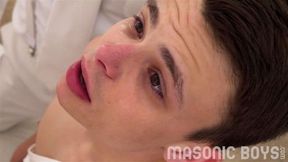 MasonicBoys Nervous student gets aggressively bred by muscle bear