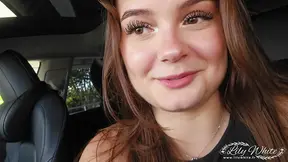 Horny couple gets caught fucking hard in a parking lot in broad daylight