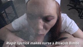 Magic Lipstick makes nurse a blowjob Bimbo 3