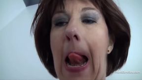 Skinny Mature Cocksucker Also Takes Anal