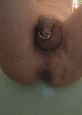 After fisting, I decided to shave the hair around my anus in the bathroom and ended up having an anal orgasm.