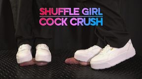 Shuffle Girl Cock Crush In White Platform Sneakers - Shoejob, Trampling, Sneakers, White Puma With Whitecrush And Verified Amateurs