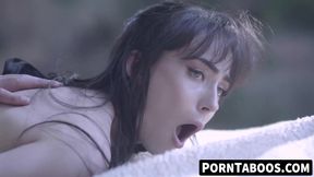 Petite brunette teen gets her ass creampied by Charles Dera