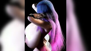 Blue Hair Cartoon Breast And Booty Expansion Dance