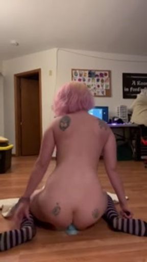 Thigh highs an a short skirt