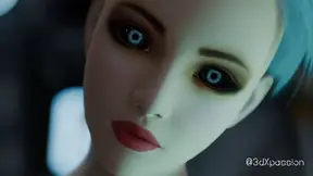 Sci-fi fantasy: Female android's deep backdoor fucking