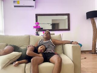 Stepmom and stepson. Risky cum in throat
