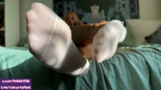 Voice JOI ASMR with perfect white socks by Blond Goddess