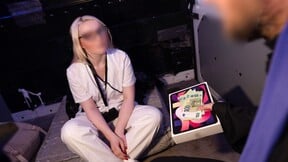 Blonde nurse loves big dicks and gets pounded in a van.