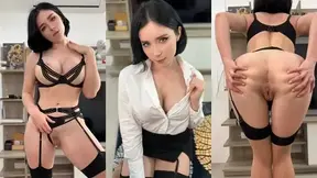 Beautiful Secretary Sucks and Passionately Fucks Her Boss until He Cums on Hi...