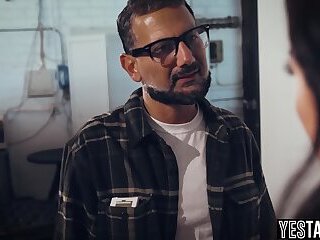Horny mature stalker finally gets to rail his petite MILF crush