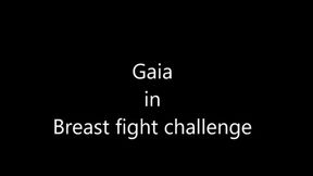 GAIA IN FIRST TOPLESS CHALLENGE : BREAST FIGHTING CHALLENGE