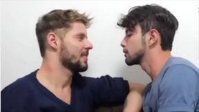 Passionate Kiss Ignites IntenseGay Passion Between Two Hunky Men