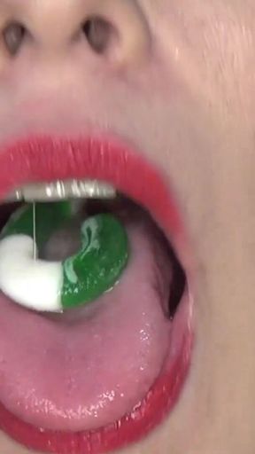 Amazing!!! Swallowing Christmas Canes with No Hands