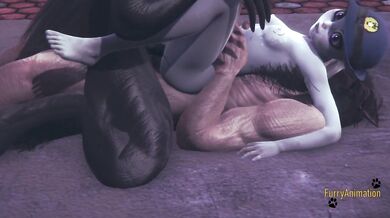 Threesome Cosplay Sucking Big Tits with Judy Hopps and Furry Animation