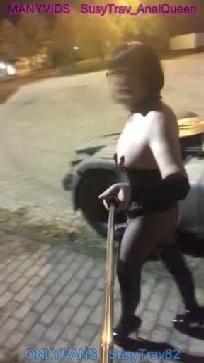 risky truckstop slutwalk chastity bottomless