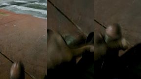 wanking on the street and almost get caught