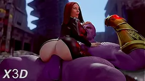 Black Widow Returns: Curvy Seductress Commands Pleasure in Skin-Tight Battle Gear
