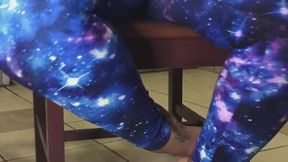 Nighttime Pajama Pants with Red Toe Nail Polish