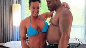 Amateur wrestler gets her muscular rival's thick black dick
