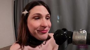 full mouth gag device bondage submissive tgirl shock collar pain slut training