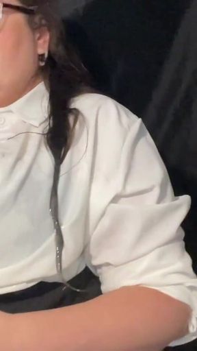 Busty BBW glory hole job interview