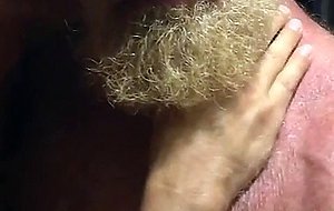 Hairy bears passionate kissing