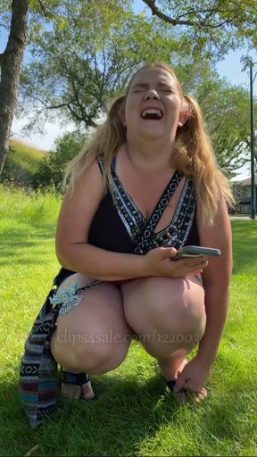 Three Intense Orgasms Outside - We-Vibe Vibrator Edging - Chubby Fat Curvy BBW Milf O Face - Marie Exhibitionism Fetish   Clip 2