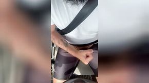 Risky DRIVING and Very Rough JERK OFF and BALLBUSTING