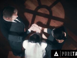 PURE TABOO Tradwife Reagan Foxx Ritualistically Prepares Sub Virgin Bride Alison Rey For Her Spouse