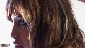 Karyna: Hot Latina Slut Stripping in Stockings