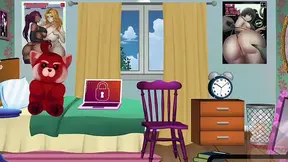 Hot cougar stepmom gives a steamy BJ in a Japanese hentai game