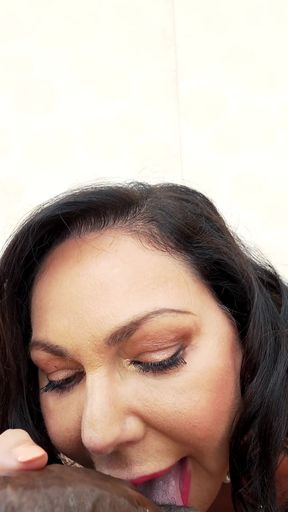 Czech Cougar Victoria West Interracial POV Blowjob