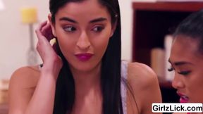 Sexy teen 18+ Licks Stepmoms Pussy In The Kitc - Emily Willis
