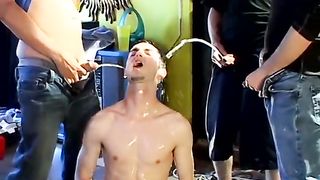 Thin urinate drinker torn up on lovemaking wag before facial cumshot