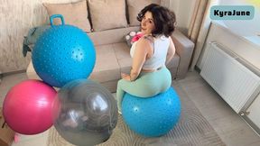 My Gym Ball Collection - Bouncing and Slow Deflation