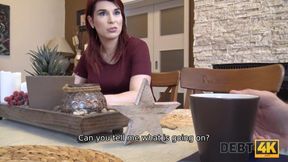 DEBT4k. Pregnant debtor has no choice but to have sex with the collector