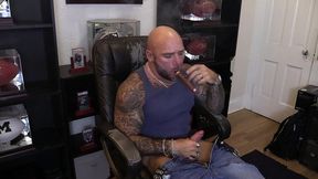 jason collins blowjob while smoking a cigar in my trophy room!