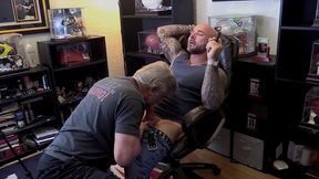 jason collins blowjob while smoking a cigar in my trophy room!