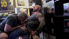 jason collins blowjob while smoking a cigar in my trophy room!