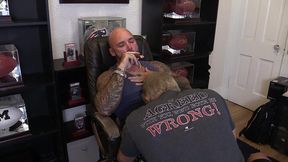 jason collins blowjob while smoking a cigar in my trophy room!