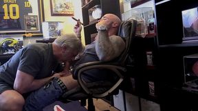 jason collins blowjob while smoking a cigar in my trophy room!