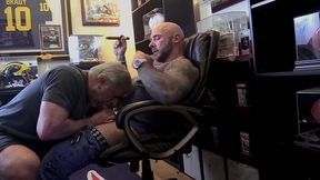 jason collins blowjob while smoking a cigar in my trophy room!