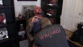 jason collins blowjob while smoking a cigar in my trophy room!